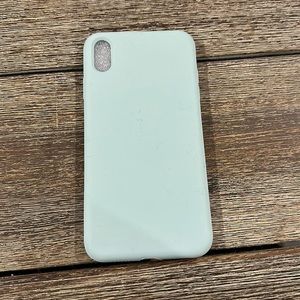 iPhone X Max silicon phone case - light blue